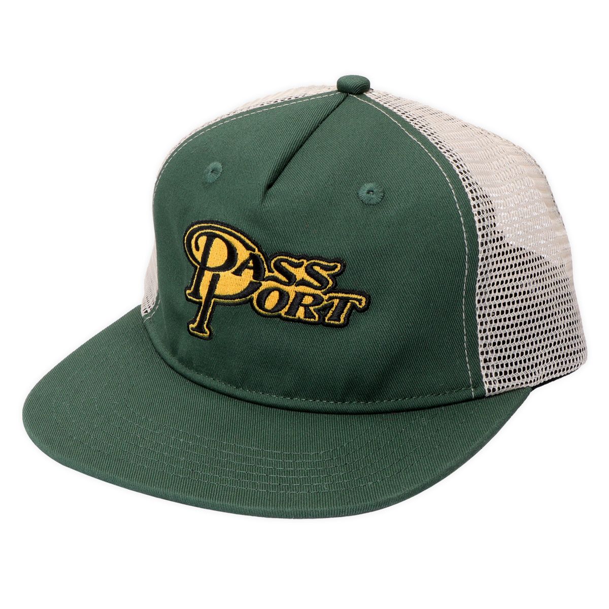 Pass~Port Minimum Output Workers Trucker Cap - Elm Green