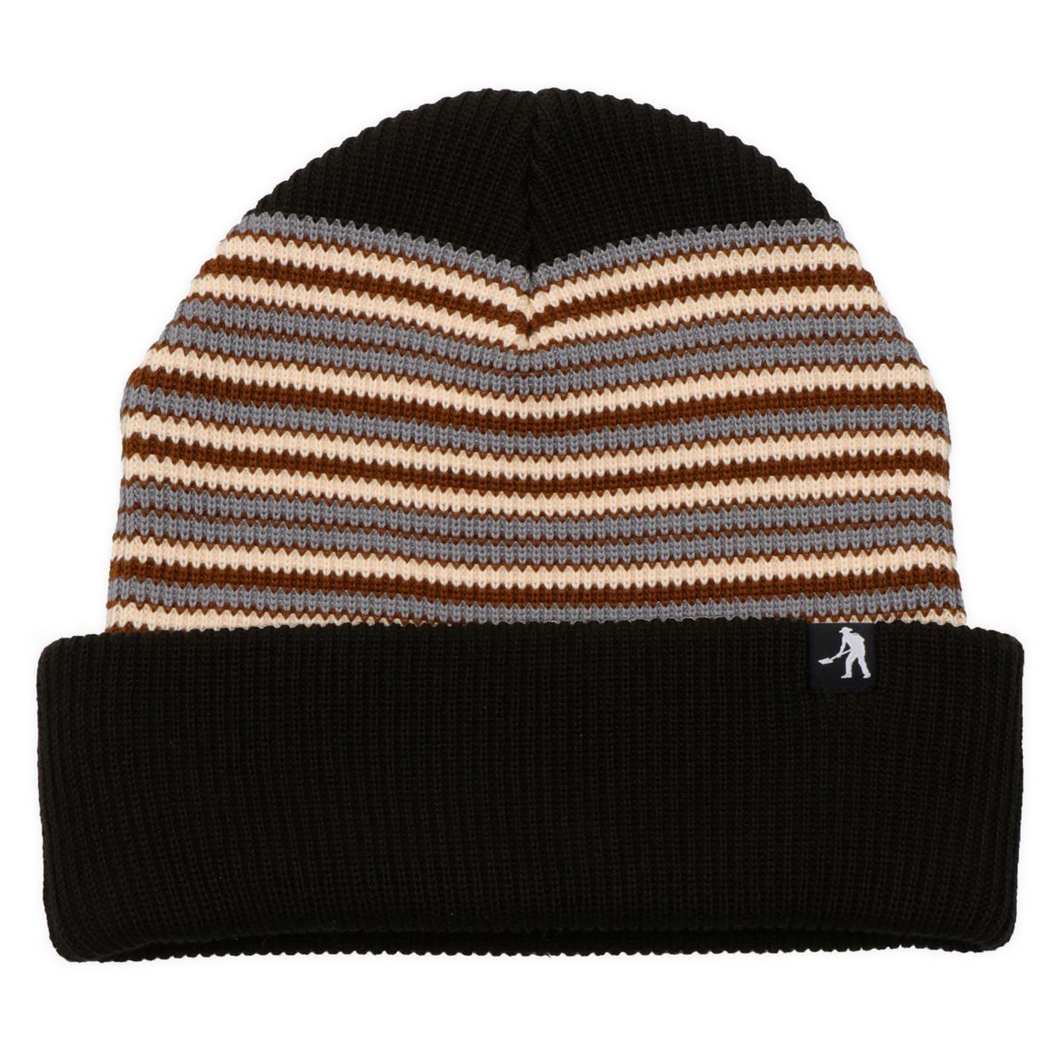 Pass~Port Organic Cotton Stripe Beanie - Black