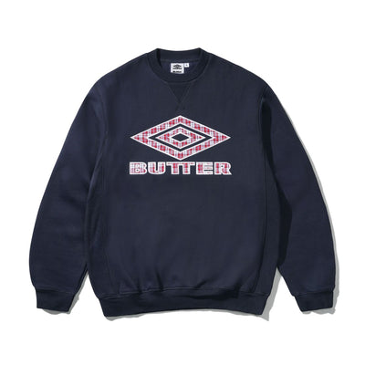 Butter Diamond  Diamond Applique Crewneck - Navy