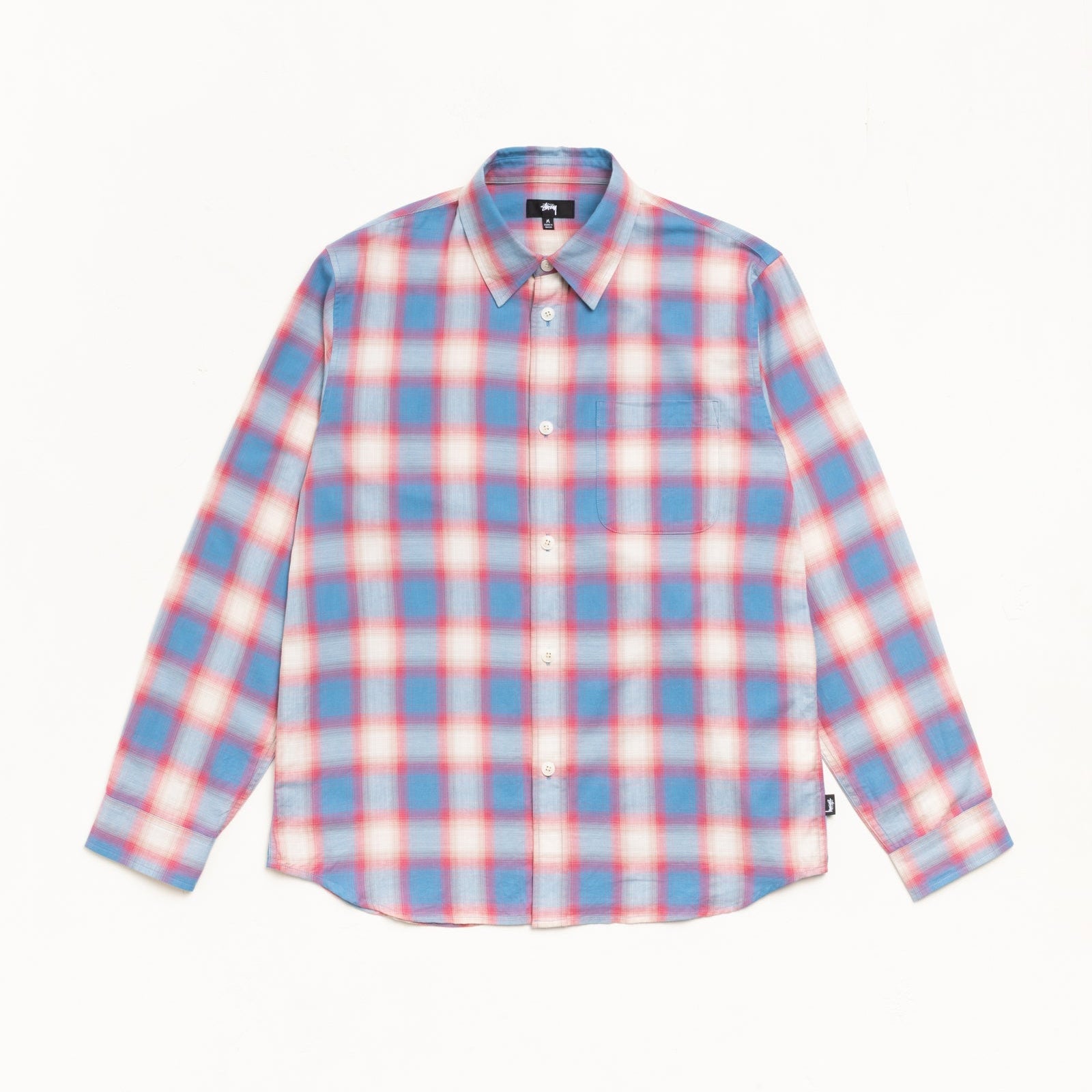 Stussy Beach Ombre Plaid Shirt - Blue