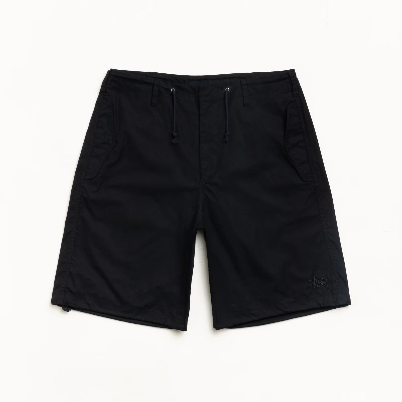 Black shorts on a white background