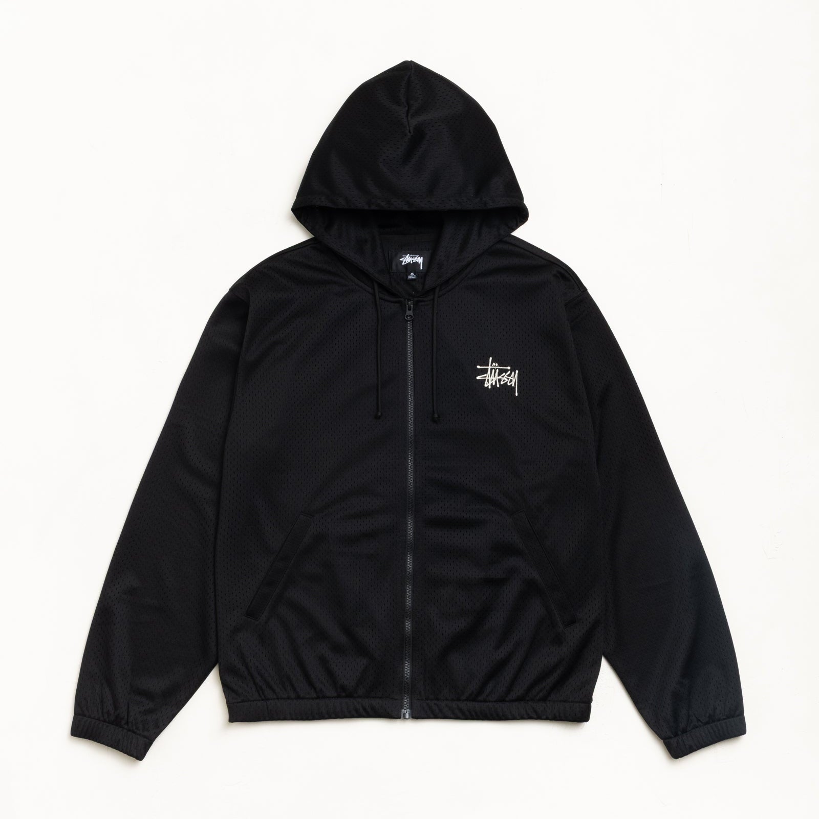 Stussy Athletic Mesh Zip Hood - Black