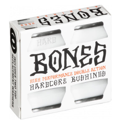 Bones Bushings skateboard accessories in various sizes, showing close-up of colorful rubber bushings for skateboard trucks.