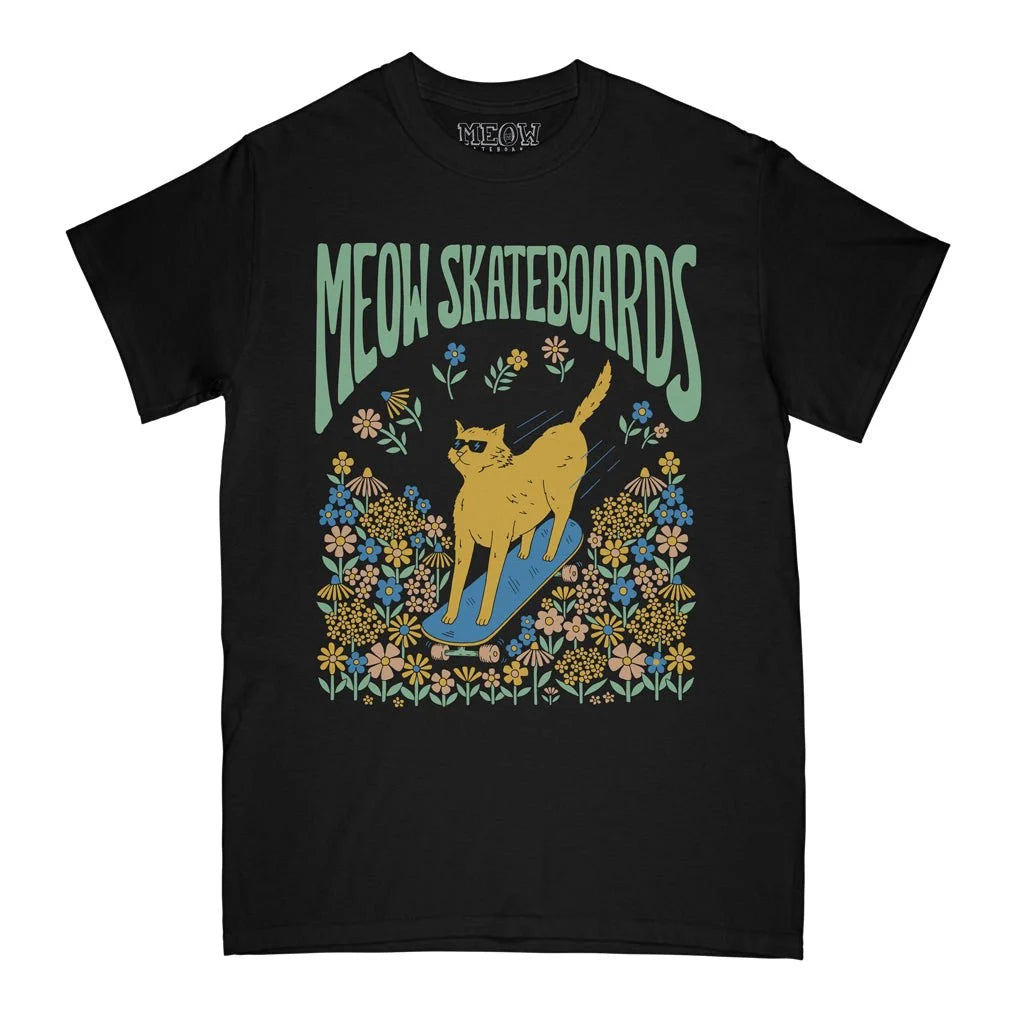 Meow Skateboards Meadow Tee Black