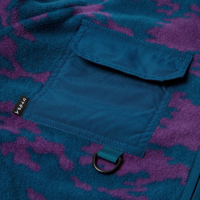 Parra Purple Darwin Camo Fleece - Blue