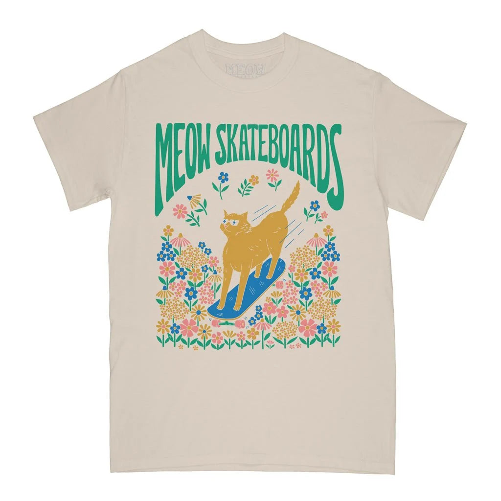 Meow Skateboards Meadow tee Natural