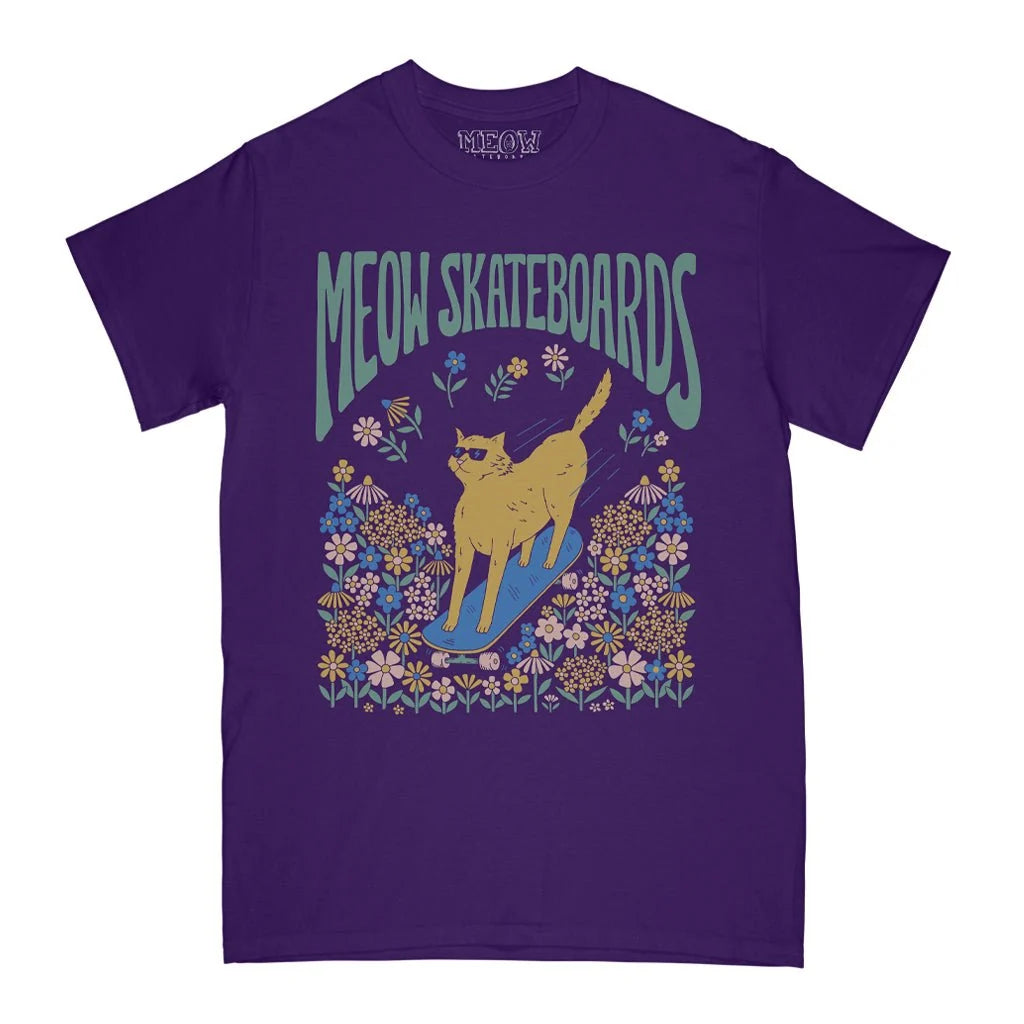 Meow Skateboards Meadow Tee violet