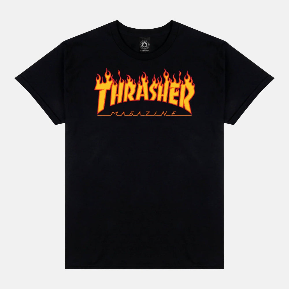 Thrasher Magazine Flame T-Shirt (Youth) - Black