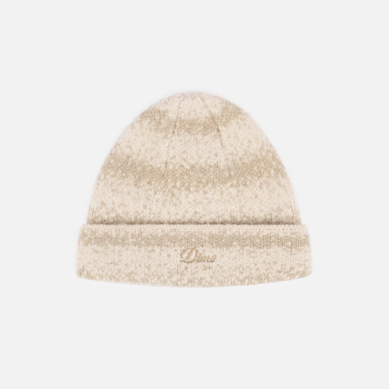 Dime Mohair Striped Beanie - Cream