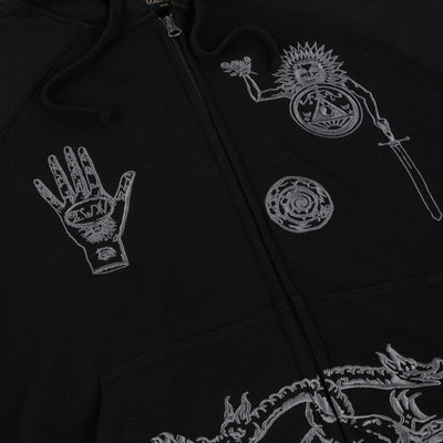 Dime Sigil Zip Hoodie - Black