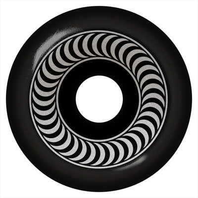 Spitfire OG Classics Formula Four skateboard wheels 99a in assorted colors, shown mounted on a skateboard deck.