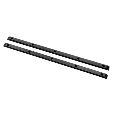 Powell Peralta Rib Bones Rails skateboard accessories in assorted colors, shown on a skateboard for added grip and protection.