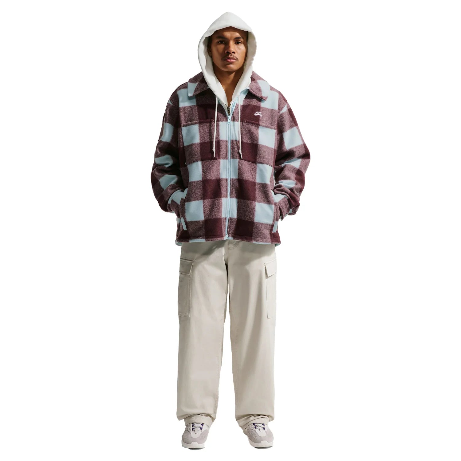 Nike SB Essentials Jacket - Glacier Blue/Burgundy Crush