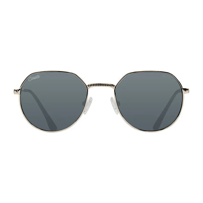 Cassette Optics Melody Sunglasses - Silver / Dark Tort / Smoke Lens