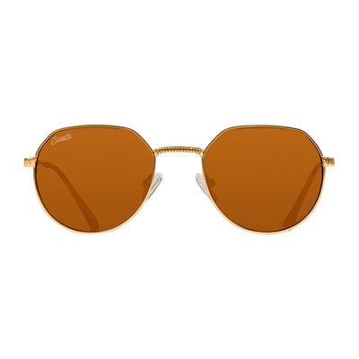 Cassette Optics Melody Sunglasses - Gold / Blond Tort / Brown Lens