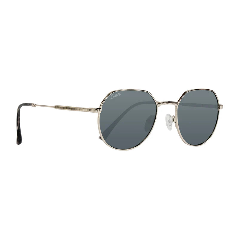 Cassette Optics Melody Sunglasses - Silver / Dark Tort / Smoke Lens