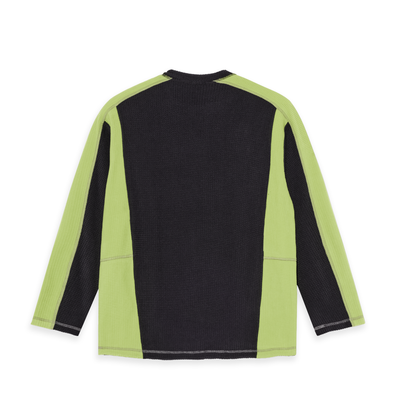 Polar Skate Co Grid Fleece Sweater - Black/Chartreuse