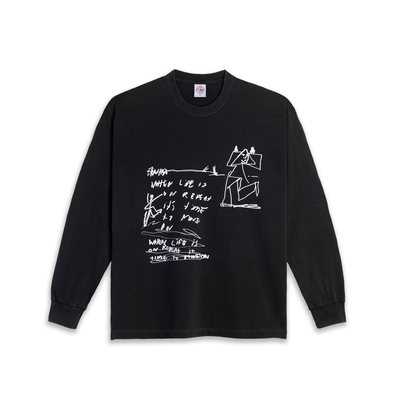 Polar Skate Co LS Tee | On Repeat - Silver Black