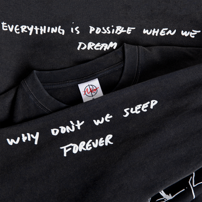 Polar Skate Co LS Tee | On Repeat - Silver Black