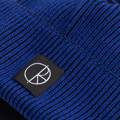 Polar Skate Co Lines Merino Beanie - Egyptian Blue/Black