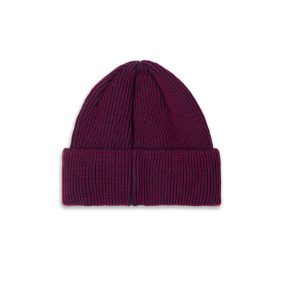 Polar Skate Co Lines Merino Beanie - Wine/Navy