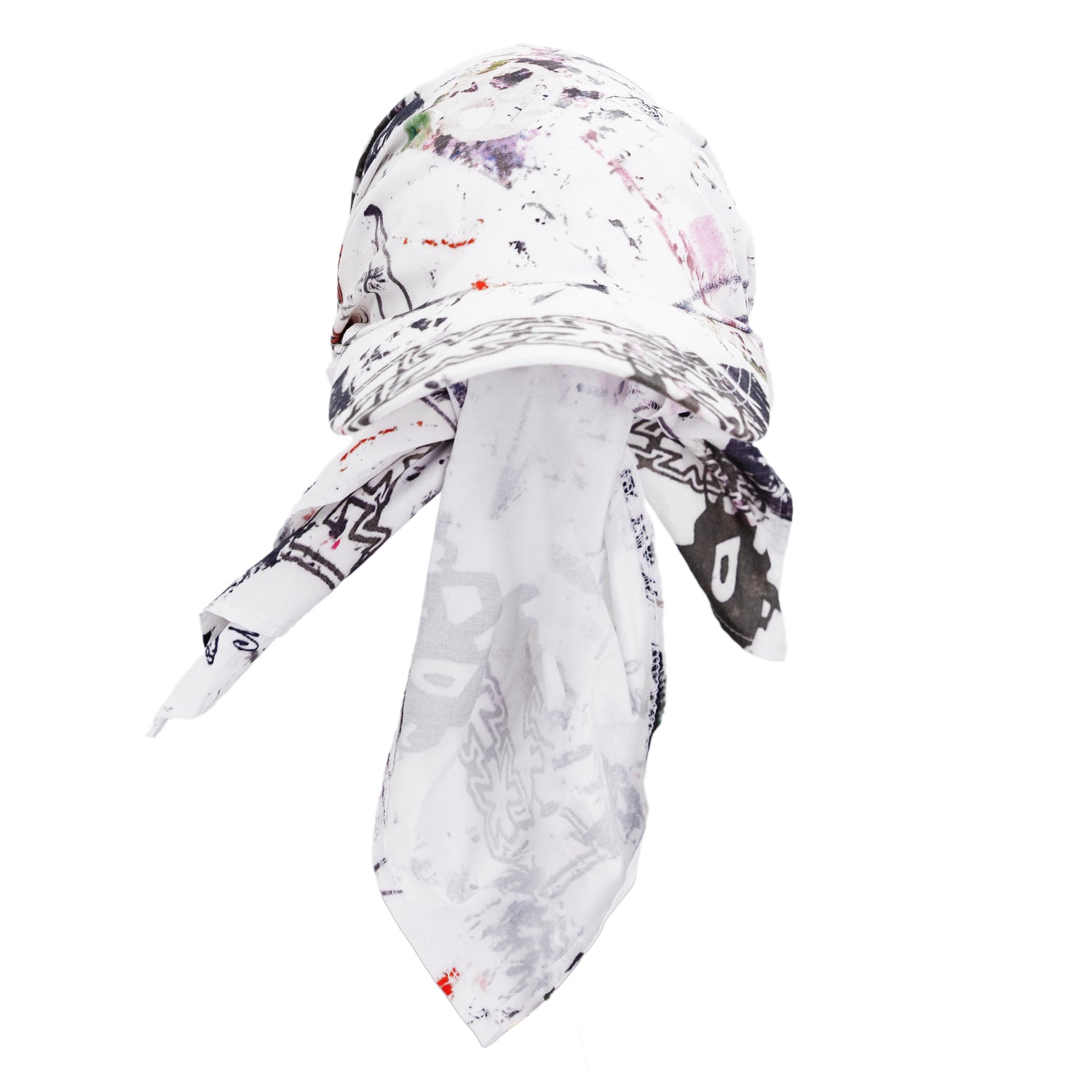 Carpet Rag Tee Bandana Hat - White
