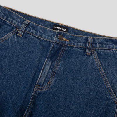 Pass~Port Workers Club Straight Leg Jeans - Washed Dark Indigo