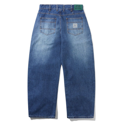 Butter Goods Wide Cut Denim Jeans - Dark Blue Slub