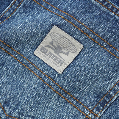 Butter Goods Wide Cut Denim Jeans - Dark Blue Slub