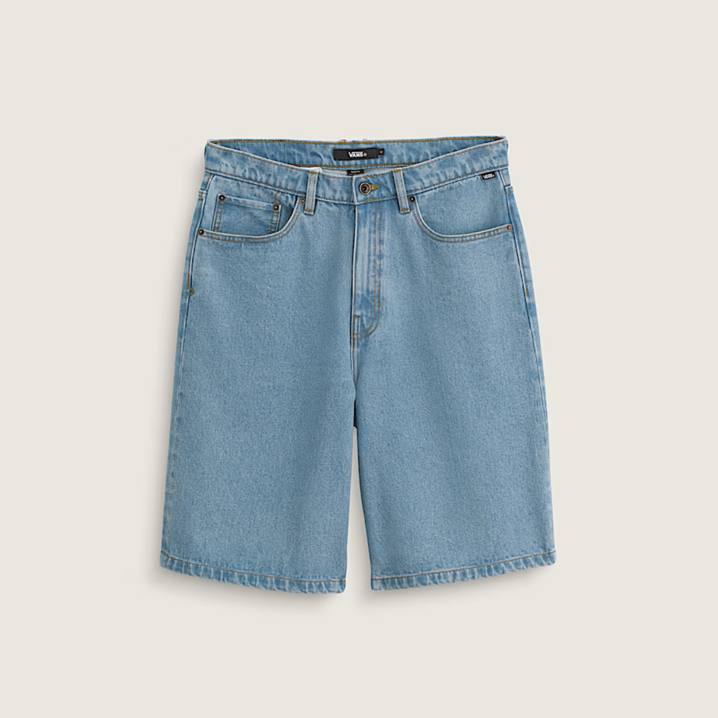 Vans Check-5 Baggy Denim Shorts - Stonewash Blue