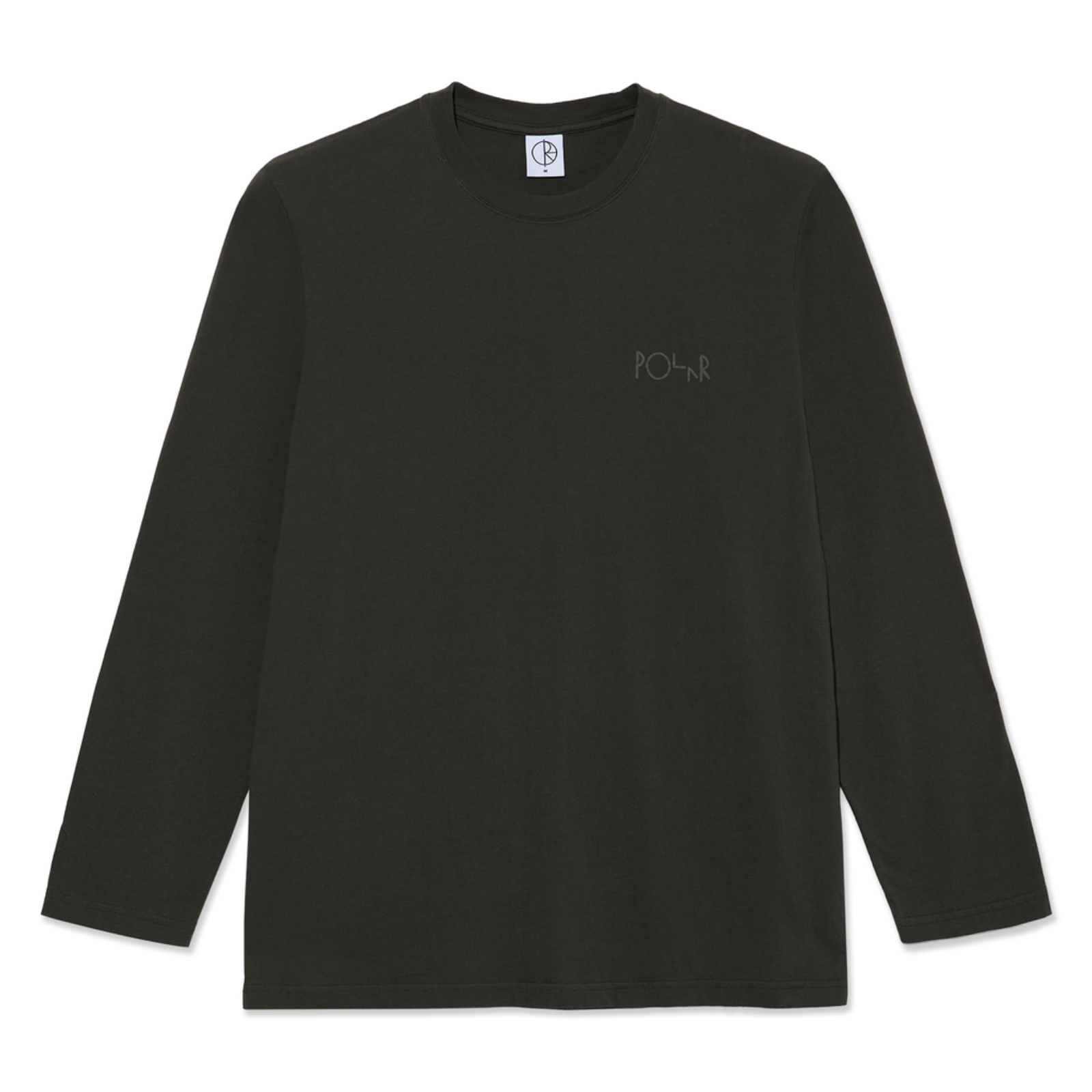 Polar Skate Co Steve LS Tee | Stroke Logo - Dirty Black