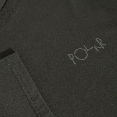 Polar Skate Co Steve LS Tee | Stroke Logo - Dirty Black