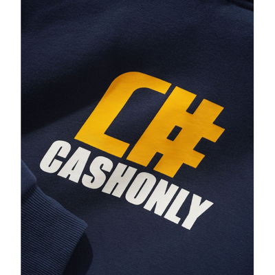 Cash Only 'Numeric' Pullover Hood - Navy