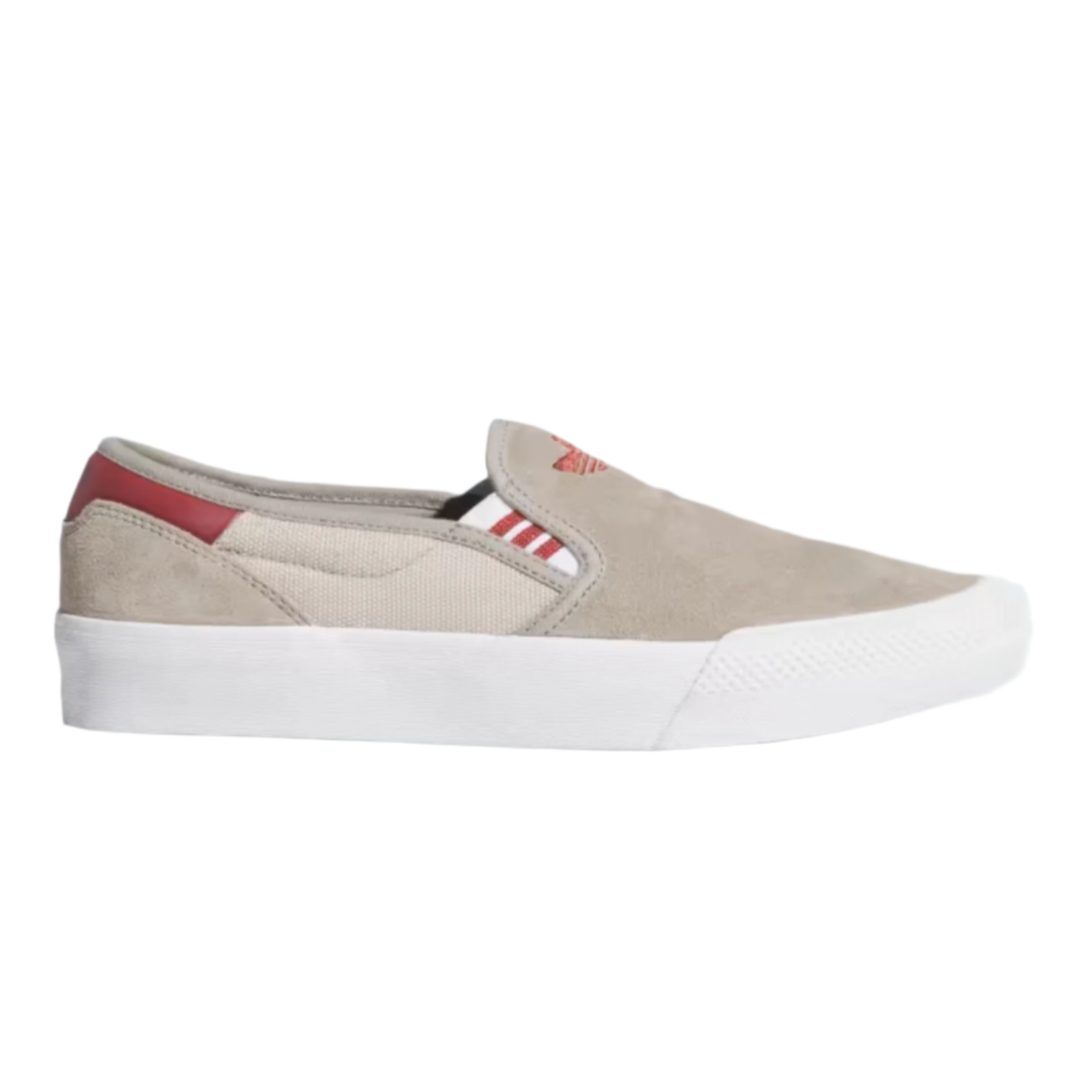Adidas Shmoofoil Slip-On - Putty Beige / Preloved Ruby / Beige