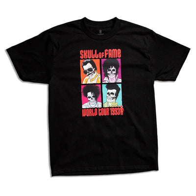 Girl Skull Of Fame World Tour Tee - Tar Black