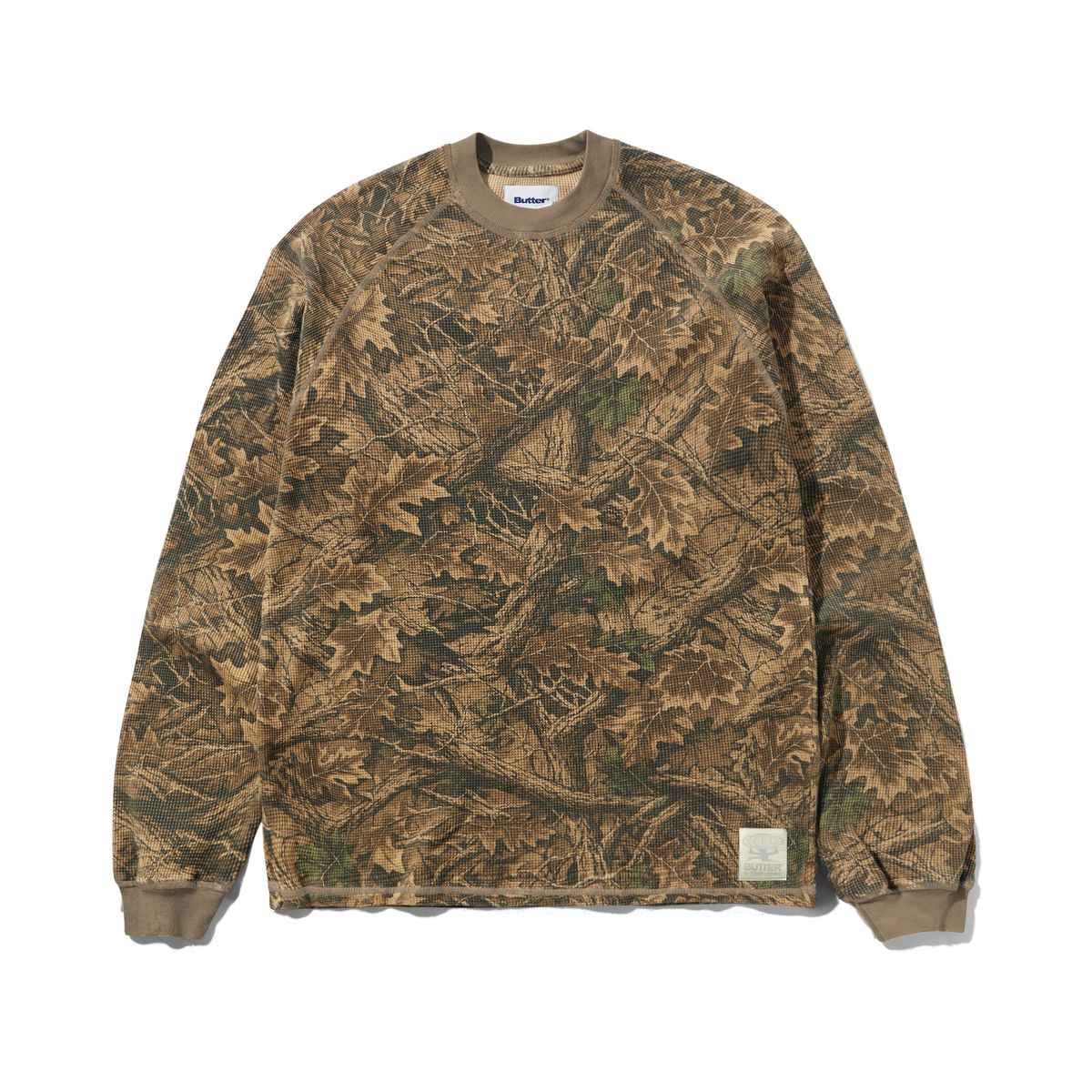 Butter Goods Waffle L/S Top - Forest Camo
