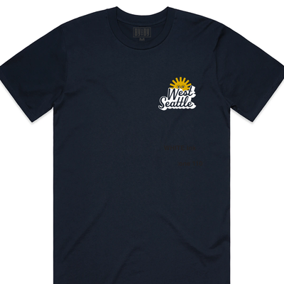 By And By Stickers T-Shirt - Navy