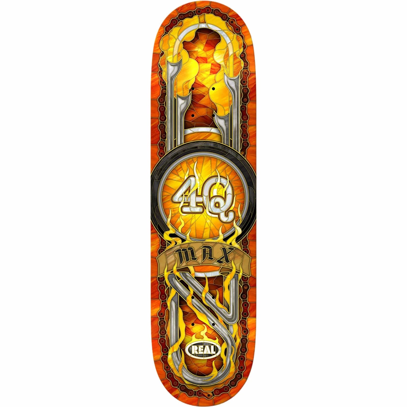 Real Skateboard Deck Max Schaaf 4Q Cathedral Deck - 8.5