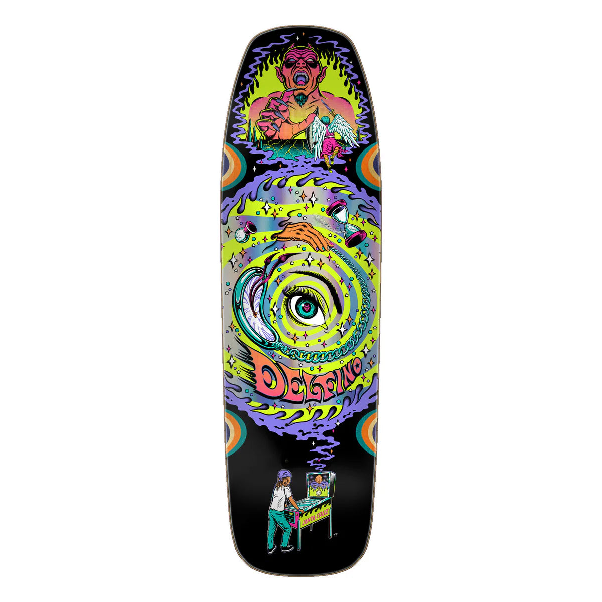 Santa Cruz Delfino Pinball Vision Pro Deck 9.1