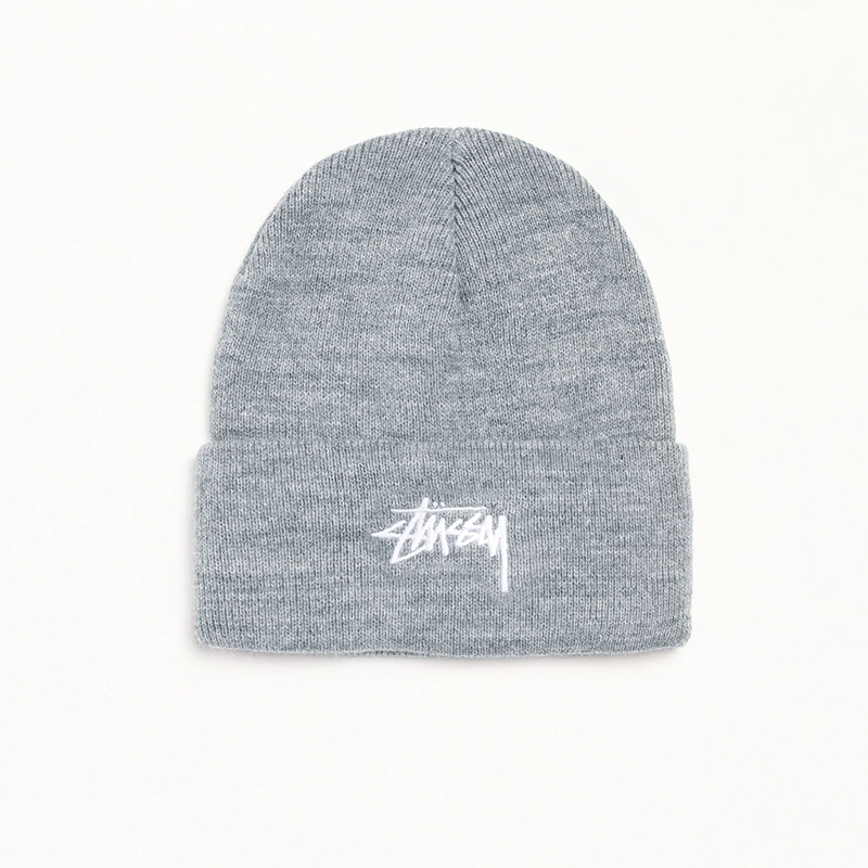 Stussy Stock Cuff Beanie - Grey Heather