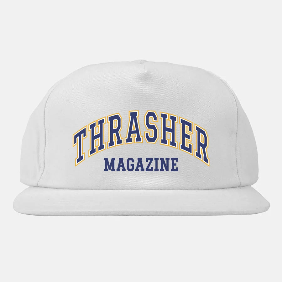 Thrasher Dropout Snapback - White